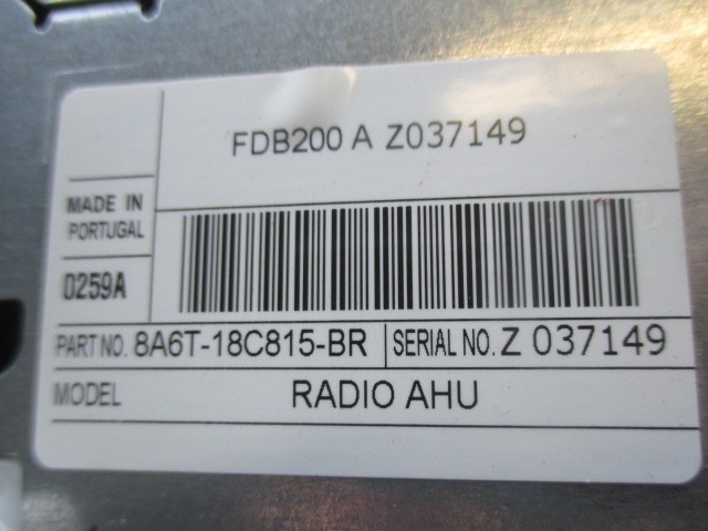 FORD FIESTA 1.4 BENZ / GPL 5M 71KW (2010) REPLACEMENT RADIO RADIO