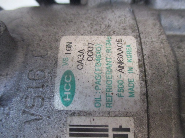 AIR-CONDITIONER COMPRESSOR OEM N. F500-AN6AA05 ORIGINAL PART ESED KIA CEE'D (2006-2012) BENZINA 14  YEAR OF CONSTRUCTION 2007