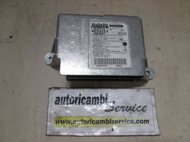 CONTROL UNIT AIRBAG OEM N. 8200340431 ORIGINAL PART ESED RENAULT SCENIC/GRAND SCENIC (2003 - 2009) DIESEL 19  YEAR OF CONSTRUCTION 2003