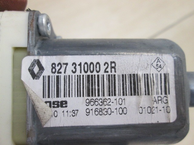 REAR DOOR WINDOW MOTOR OEM N. 827310002R ORIGINAL PART ESED RENAULT MEGANE MK3 BER/SPORTOUR/ESTATE (2009 - 2015) DIESEL 15  YEAR OF CONSTRUCTION 2010