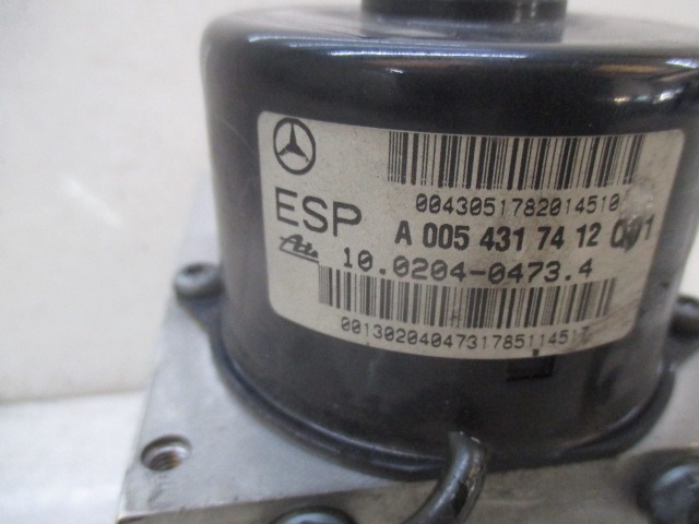 HYDRO UNIT DXC OEM N. A0054317412 ORIGINAL PART ESED MERCEDES CLASSE C W203 BER/SW (2000 - 2007) DIESEL 22  YEAR OF CONSTRUCTION 2005