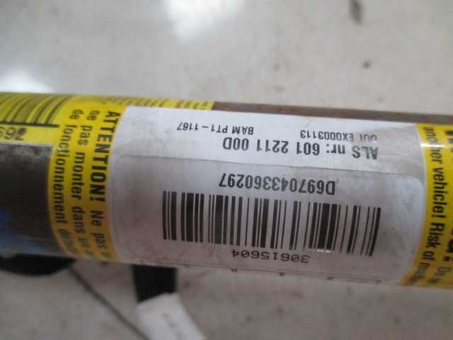 HEAD AIRBAG, LEFT OEM N. 30615604 ORIGINAL PART ESED VOLVO V50 (2004 - 05/2007) DIESEL 20  YEAR OF CONSTRUCTION 2005