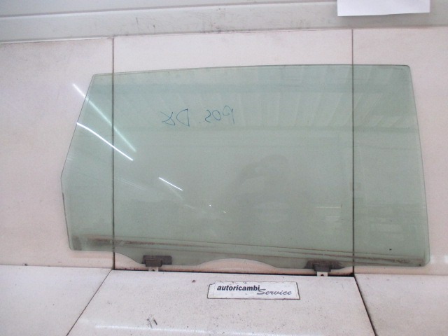 DOOR WINDOW, TINTED GLASS, REAR RIGHT OEM N.  ORIGINAL PART ESED TOYOTA AVENSIS VERSO (2001 - 2004) DIESEL 20  YEAR OF CONSTRUCTION 2002
