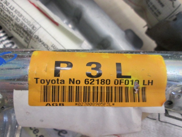 HEAD AIRBAG, LEFT OEM N. 621800F010 ORIGINAL PART ESED TOYOTA COROLLA VERSO (2004 - 2009) BENZINA 18  YEAR OF CONSTRUCTION 2005