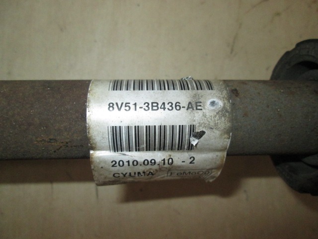 EXCHANGE OUTPUT SHAFT, RIGHT FRONT OEM N. 8V513B436AE ORIGINAL PART ESED FORD FIESTA (09/2008 - 11/2012) DIESEL 14  YEAR OF CONSTRUCTION 2011