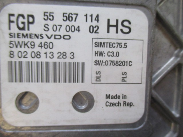 KIT ACCENSIONE AVVIAMENTO OEM N. 22683 KIT ACCENSIONE AVVIAMENTO ORIGINAL PART ESED OPEL ASTRA H RESTYLING L48 L08 L35 L67 5P/3P/SW (2007 - 2009) BENZINA 16  YEAR OF CONSTRUCTION 2008