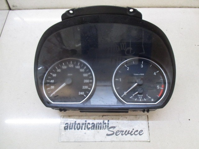 INSTRUMENT CLUSTER / INSTRUMENT CLUSTER OEM N. 135-19652 ORIGINAL PART ESED BMW SERIE 1 BER/COUPE/CABRIO E81/E82/E87/E88 LCI RESTYLING (2007 - 2013) DIESEL 20  YEAR OF CONSTRUCTION 2007