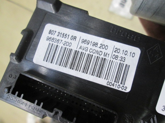 FRONT DOOR WINDSCREEN MOTOR OEM N. 807315510R ORIGINAL PART ESED RENAULT MEGANE MK3 BER/SPORTOUR/ESTATE (2009 - 2015) DIESEL 15  YEAR OF CONSTRUCTION 2010