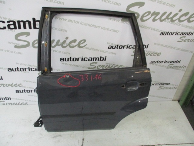 DOOR LEFT REAR  OEM N. 1692526 ORIGINAL PART ESED FORD FIESTA (2002 - 2004) DIESEL 14  YEAR OF CONSTRUCTION 2003