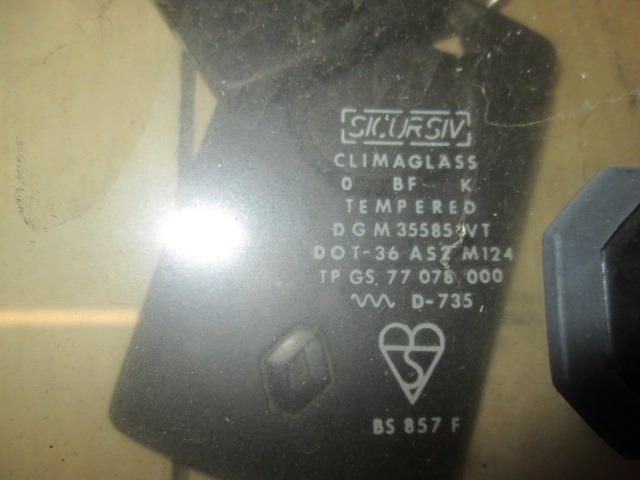 FIXED DOOR WINDOW, RIGHT OEM N. 46575606 ORIGINAL PART ESED FIAT 126 (1972 - 1991)BENZINA 6  YEAR OF CONSTRUCTION 1987
