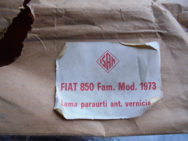 BUMPER, FRONT OEM N.  ORIGINAL PART ESED FIAT 600T 850T (1964 - 1976)BENZINA 75  YEAR OF CONSTRUCTION 1964
