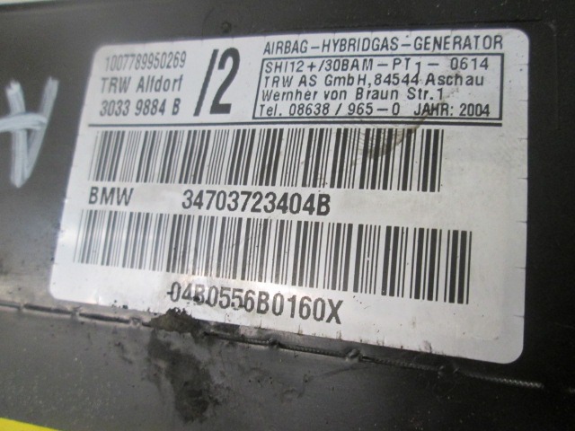 AIRBAG  DOOR OEM N. 34824046803U ORIGINAL PART ESED BMW SERIE X5 E53 LCI RESTYLING (2003 - 2007) DIESEL 30  YEAR OF CONSTRUCTION 2004
