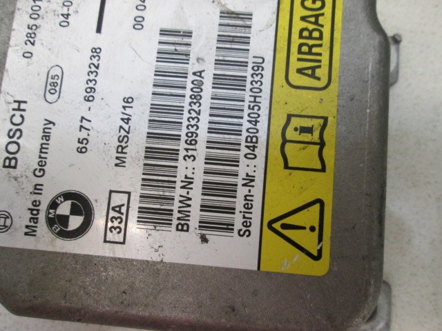 KIT COMPLETE AIRBAG OEM N. 17625 KIT AIRBAG COMPLETO ORIGINAL PART ESED BMW SERIE X5 E53 LCI RESTYLING (2003 - 2007) DIESEL 30  YEAR OF CONSTRUCTION 2004