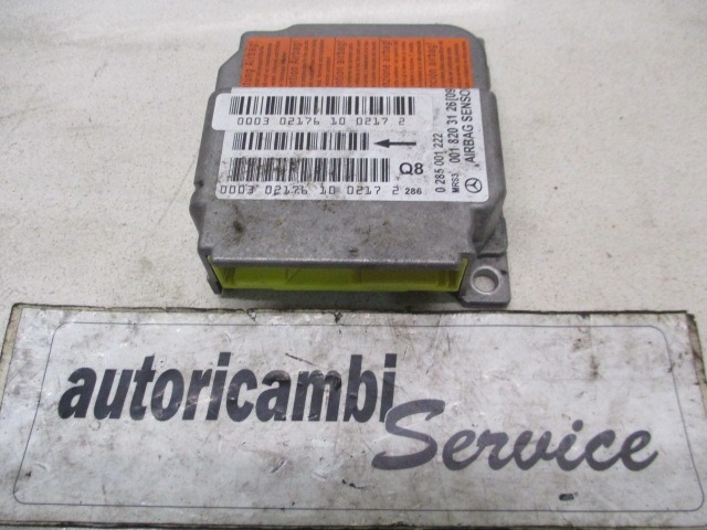 CONTROL UNIT AIRBAG OEM N. 0285001222 ORIGINAL PART ESED MERCEDES CLASSE A W168 V168 RESTYLING (2001 - 2005) DIESEL 17  YEAR OF CONSTRUCTION 2002