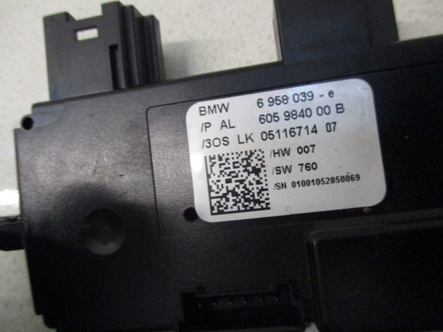 VARIOUS CONTROL UNITS OEM N. 6958039 ORIGINAL PART ESED BMW SERIE 7 E65/E66/E67/E68 LCI RESTYLING (2005 - 2008) DIESEL 30  YEAR OF CONSTRUCTION 2005