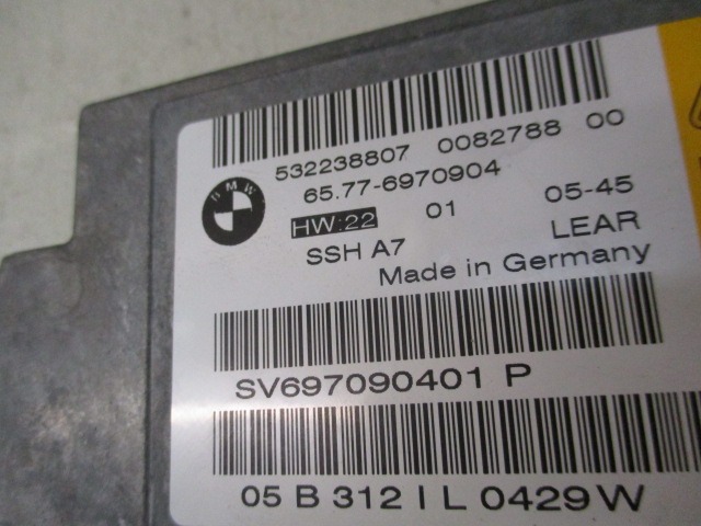 SENSOR AIRBAG OEM N. 65.77-6970904 ORIGINAL PART ESED BMW SERIE 7 E65/E66/E67/E68 LCI RESTYLING (2005 - 2008) DIESEL 30  YEAR OF CONSTRUCTION 2005