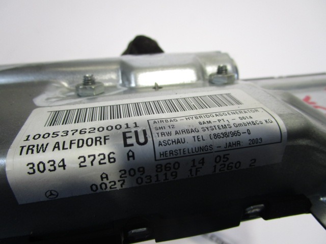 AIRBAG  DOOR OEM N. A2098601405 ORIGINAL PART ESED MERCEDES CLASSE CLK W209 C208 COUPE A208 CABRIO (2002 - 2010)DIESEL 27  YEAR OF CONSTRUCTION 2003