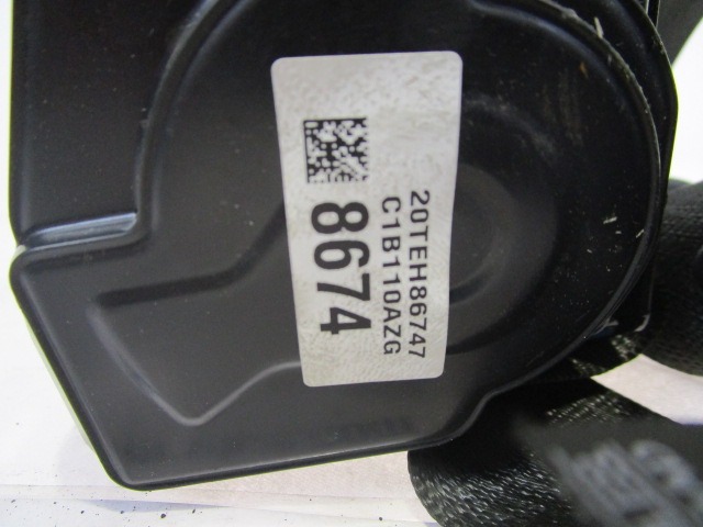 SEFETY BELT OEM N. 96841928 ORIGINAL PART ESED CHEVROLET SPARK (2009 - 2013) BENZINA/GPL 10  YEAR OF CONSTRUCTION 2011