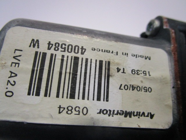 DOOR WINDOW LIFTING MECHANISM REAR OEM N. 400584W ORIGINAL PART ESED PEUGEOT 307 BER/SW/CABRIO (2001 - 2009) DIESEL 16  YEAR OF CONSTRUCTION 2007