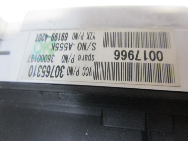 INSTRUMENT CLUSTER / INSTRUMENT CLUSTER OEM N. 30765310 ORIGINAL PART ESED VOLVO V50 (DAL 06/2007) DIESEL 20  YEAR OF CONSTRUCTION 2007