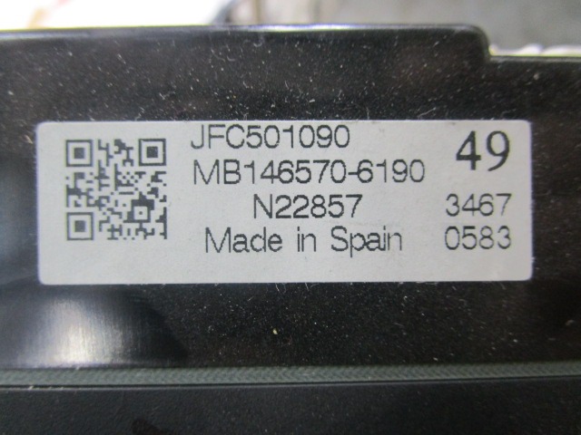 AIR CONDITIONING CONTROL OEM N. MB146570-6190 ORIGINAL PART ESED LAND ROVER RANGE ROVER SPORT (2005 - 2010) DIESEL 36  YEAR OF CONSTRUCTION 2008