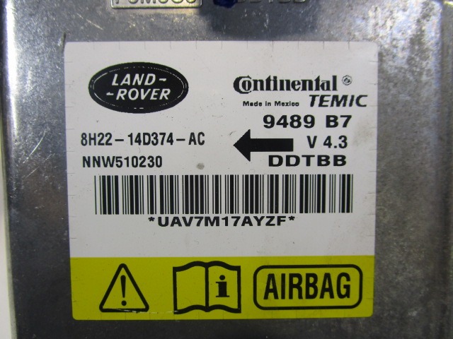 KIT COMPLETE AIRBAG OEM N. 23051 KIT AIRBAG COMPLETO ORIGINAL PART ESED LAND ROVER RANGE ROVER SPORT (2005 - 2010) DIESEL 36  YEAR OF CONSTRUCTION 2008