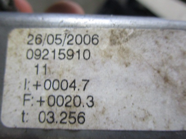 DOOR WINDOW LIFTING MECHANISM FRONT OEM N. 9215910 ORIGINAL PART ESED OPEL AGILA A (2000 - 2008) DIESEL 13  YEAR OF CONSTRUCTION 2006