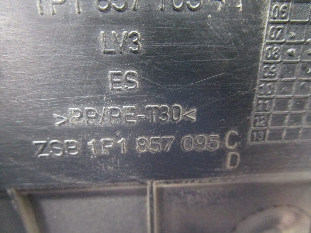 GLOVE BOX OEM N. 1P1857095C ORIGINAL PART ESED SEAT LEON 1P1 (2005 - 2012) BENZINA/GPL 16  YEAR OF CONSTRUCTION 2010