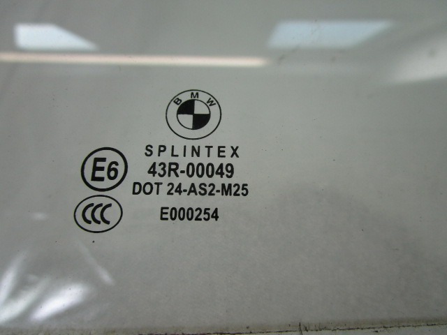 DOOR WINDOW, TINTED GLASS, REAR LEFT OEM N. 51357044191 ORIGINAL PART ESED BMW SERIE 5 E60 E61 (2003 - 2010) DIESEL 30  YEAR OF CONSTRUCTION 2005