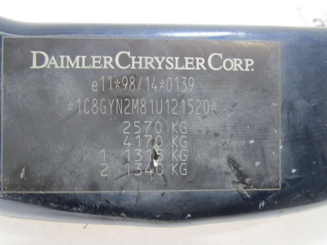 SHEET METAL UNDER HOOD OEM N. 04860439AC ORIGINAL PART ESED CHRYSLER VOYAGER/GRAN VOYAGER RG RS MK4 (2001 - 2007) DIESEL 25  YEAR OF CONSTRUCTION 2001