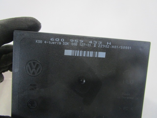 CONTROL CENTRAL LOCKING OEM N. 6Q0959433H ORIGINAL PART ESED VOLKSWAGEN POLO (10/2001 - 2005) DIESEL 14  YEAR OF CONSTRUCTION 2002