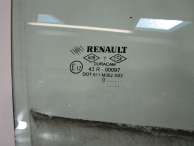 DOOR WINDOW, FRONT RIGHT OEM N. 8200427616 ORIGINAL PART ESED RENAULT CLIO (05/2009 - 2013) DIESEL 15  YEAR OF CONSTRUCTION 2010