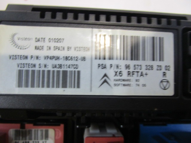 AIR CONDITIONING CONTROL OEM N. 96573328ZD 96498317XT 96498322XT ORIGINAL PART ESED CITROEN C6 (2005 - 2012)DIESEL 27  YEAR OF CONSTRUCTION 2008