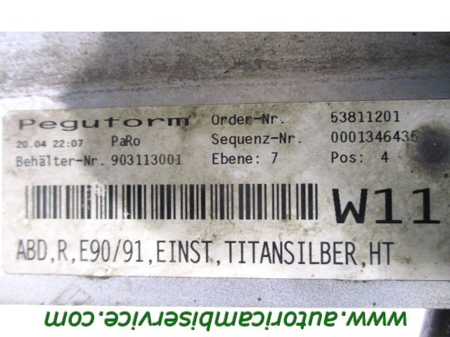 TRIM, SILL / WHEEL ARCH OEM N. 903113001 ORIGINAL PART ESED BMW SERIE 3 BER/SW/COUPE/CABRIO E90/E91/E92/E93 (2005 - 08/2008) DIESEL 20  YEAR OF CONSTRUCTION 2007