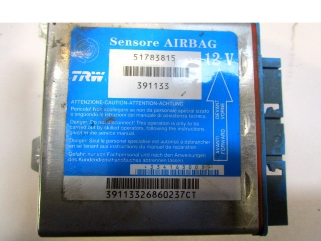 KIT COMPLETE AIRBAG OEM N. 18326 KIT AIRBAG COMPLETO ORIGINAL PART ESED LANCIA MUSA MK1 350 (2004 - 2007) BENZINA 14  YEAR OF CONSTRUCTION 2006