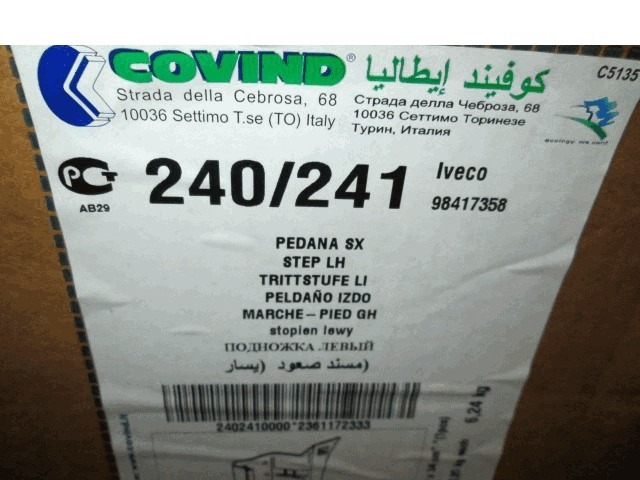 OTHER OEM N. 98417358 ORIGINAL PART ESED IVECO EUROTECH SERIE 180 190 240 400 440 (1992 - 2002)DIESEL 95  YEAR OF CONSTRUCTION 1992