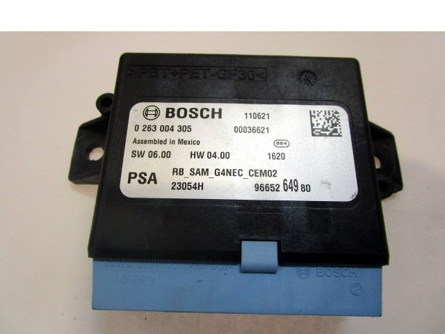 CONTROL UNIT PDC OEM N. 0263004305 9665264980 ORIGINAL PART ESED CITROEN C4 MK2 (DAL 2010) DIESEL 16  YEAR OF CONSTRUCTION 2011