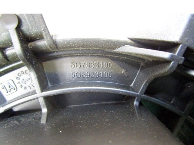 BLOWER UNIT OEM N. 5G7833100 ORIGINAL PART ESED FIAT BRAVO 198 (02/2007 - 01/2011) DIESEL 16  YEAR OF CONSTRUCTION 2011