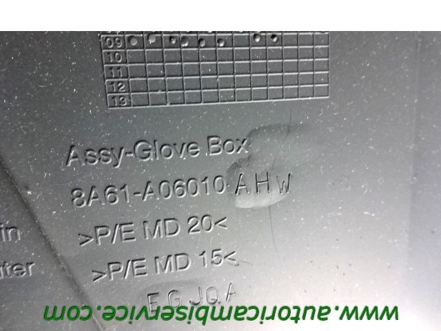 GLOVE BOX OEM N. 8A61-A06010-AHW ORIGINAL PART ESED FORD FIESTA (09/2008 - 11/2012) BENZINA/GPL 14  YEAR OF CONSTRUCTION 2009
