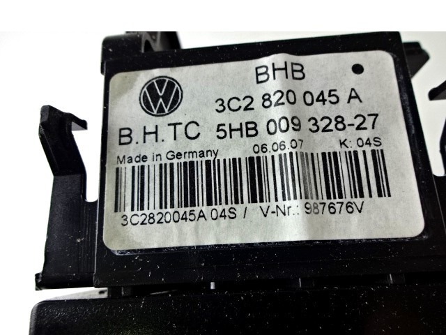 AIR CONDITIONING CONTROL OEM N. 3C2820045A ORIGINAL PART ESED VOLKSWAGEN PASSAT B6 3C BER/SW (2005 - 09/2010)  DIESEL 20  YEAR OF CONSTRUCTION 2007