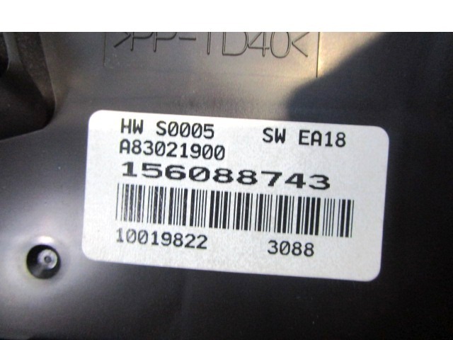 AIR CONDITIONING CONTROL UNIT / AUTOMATIC CLIMATE CONTROL OEM N. 156088743 ORIGINAL PART ESED ALFA ROMEO MITO 955 (2008 - 2018) DIESEL 13  YEAR OF CONSTRUCTION 2009