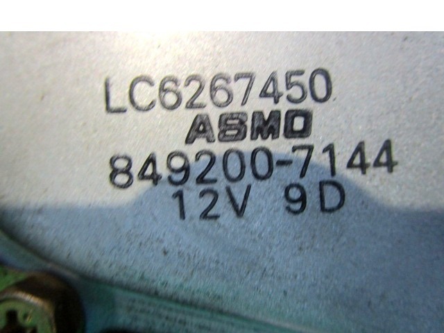 REAR WIPER MOTOR OEM N. LC6267450 849200-7144 ORIGINAL PART ESED MAZDA MPV LW MK2 (1999 - 2006) DIESEL 20  YEAR OF CONSTRUCTION 2002