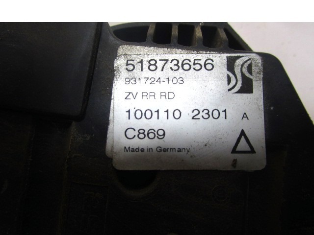 CENTRAL REAR RIGHT DOOR LOCKING OEM N. 51873656 ORIGINAL PART ESED FIAT PUNTO EVO 199 (2009 - 2012)  DIESEL 13  YEAR OF CONSTRUCTION 2010