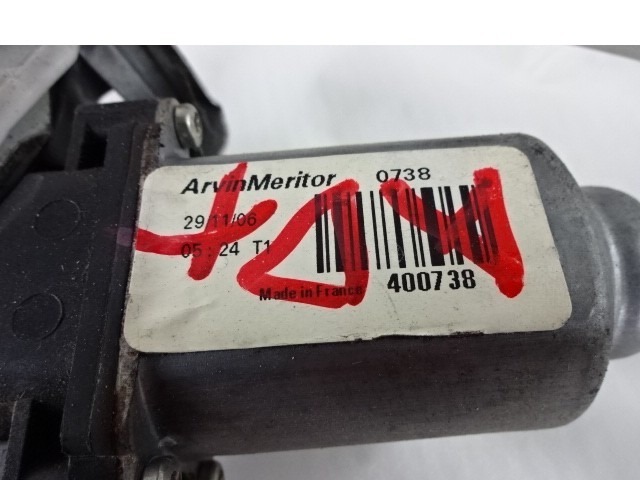 DOOR WINDOW LIFTING MECHANISM FRONT OEM N. 400738 ORIGINAL PART ESED RENAULT MASTER (2003 - 2010) DIESEL 25  YEAR OF CONSTRUCTION 2007