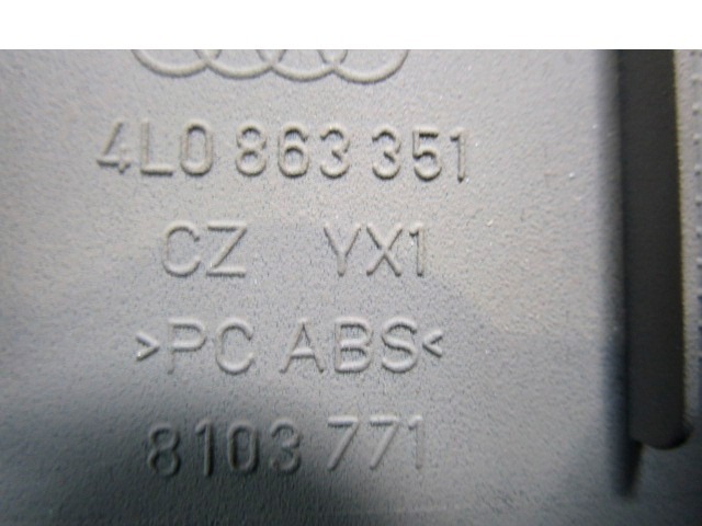 GLOVE BOX OEM N. 4L0863351 ORIGINAL PART ESED AUDI Q7 4L (2005 - 2015) DIESEL 30  YEAR OF CONSTRUCTION 2008