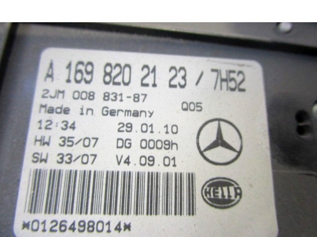 NTEROR READING LIGHT FRONT / REAR OEM N. A1698202123 ORIGINAL PART ESED MERCEDES CLASSE A W169 5P C169 3P RESTYLING (05/2008 - 2012) DIESEL 20  YEAR OF CONSTRUCTION 2010