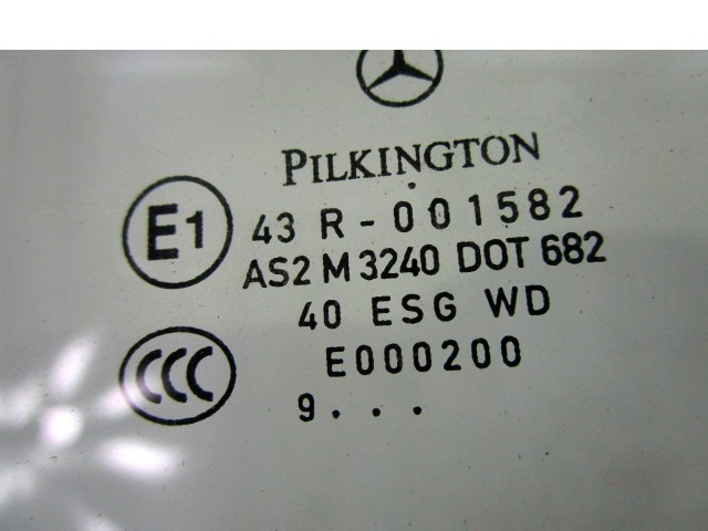 DOOR WINDOW, FRONT RIGHT OEM N. A1697250210 ORIGINAL PART ESED MERCEDES CLASSE A W169 5P C169 3P RESTYLING (05/2008 - 2012) DIESEL 20  YEAR OF CONSTRUCTION 2010