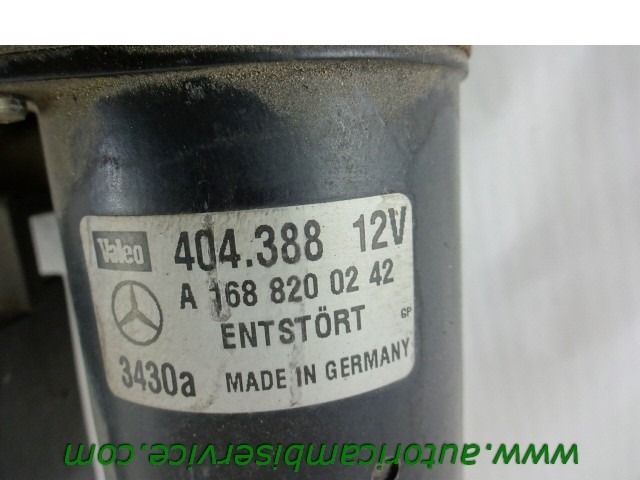 WINDSHIELD WIPER MOTOR OEM N. A1688200242 ORIGINAL PART ESED MERCEDES CLASSE A W168 V168 RESTYLING (2001 - 2005) BENZINA 14  YEAR OF CONSTRUCTION 2001