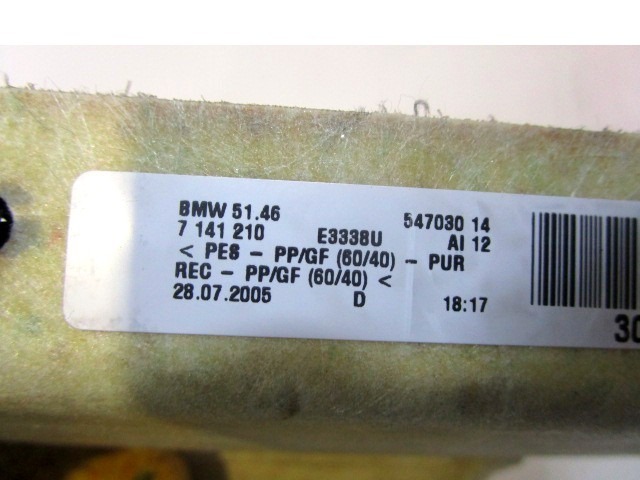 ROLLER SCREEN/LOAD AREA ROLLER NET OEM N. 54703014 ORIGINAL PART ESED BMW SERIE 3 BER/SW/COUPE/CABRIO E90/E91/E92/E93 (2005 - 08/2008) DIESEL 20  YEAR OF CONSTRUCTION 2005