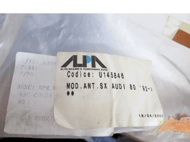 PROTECTIVE RUBBER STRIP, FRONT OEM N.  ORIGINAL PART ESED AUDI 80 8C2 B4 BER/SW/CABRIO (1991 - 1996)BENZINA 18  YEAR OF CONSTRUCTION 1991
